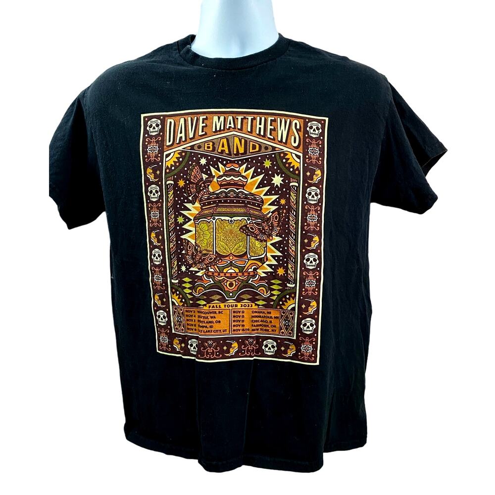 Dave Matthews Band Fall Tour 2022 Shirt Black Mens size M Concert